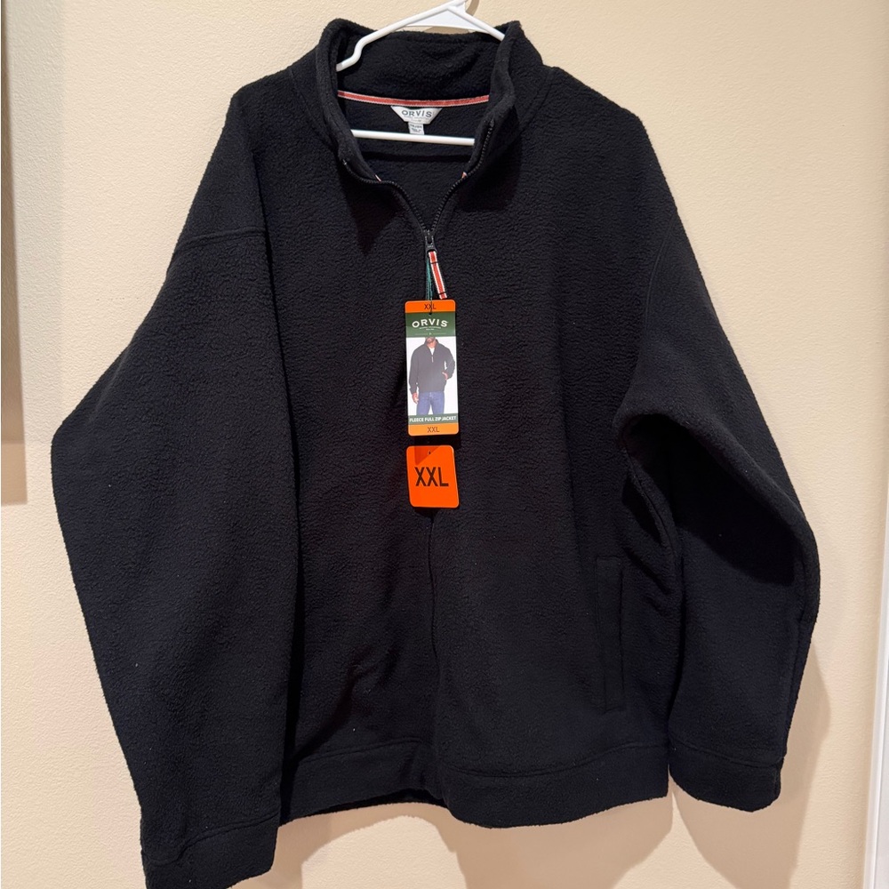 NWT Orvis Cozy Black Fleece Jacket